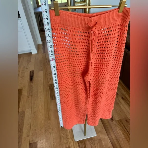 Aerie - Orange Crochet Vacay Knit Set - medium top + medium bottom NWOT - Picture 13 of 17